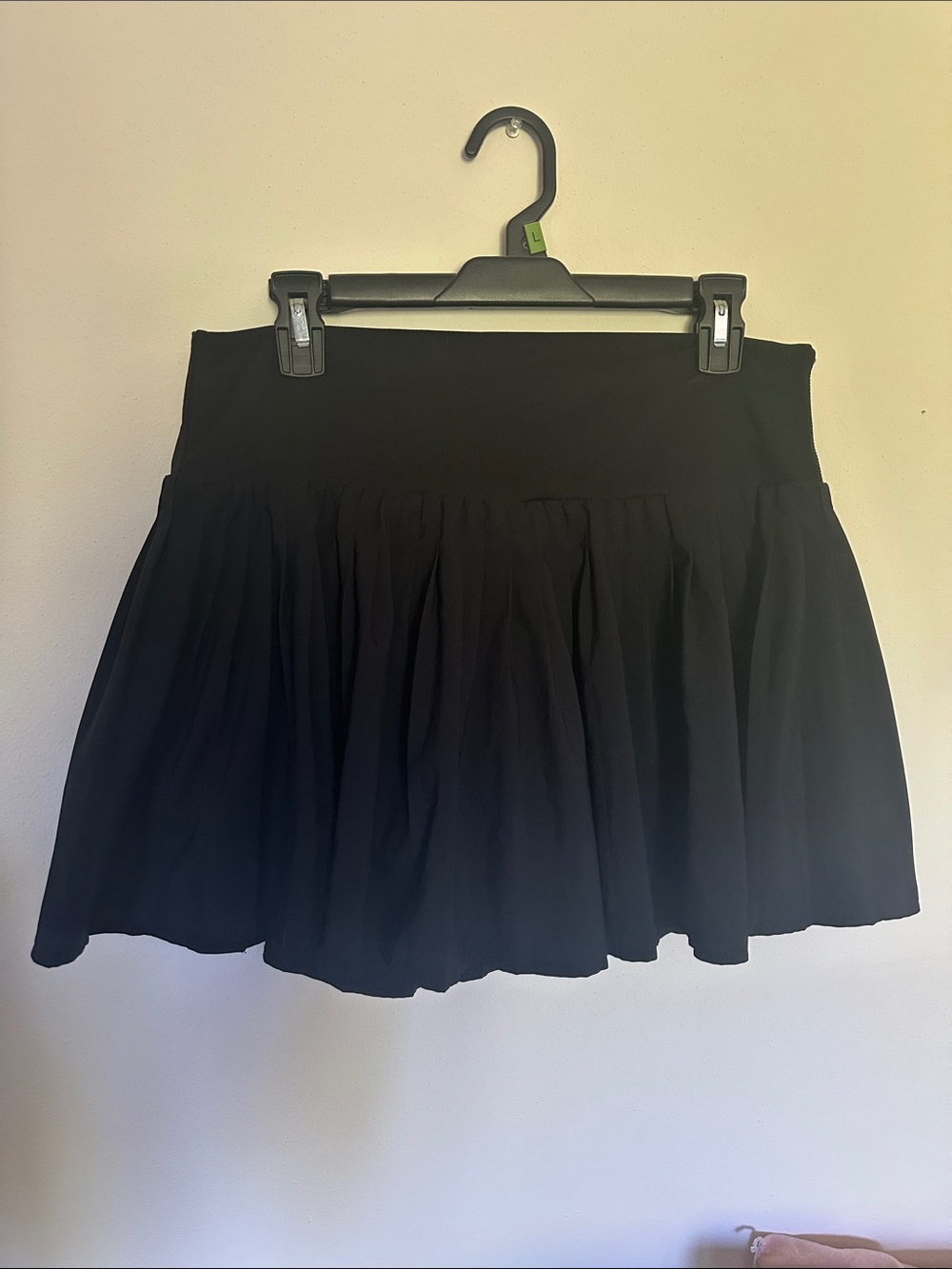 all in motion Black Pleated Athletic Mini Skirt with Built-in Shorts